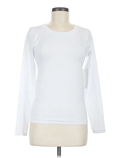 Pre-owned Athleta Long Sleeve T-shirt In White
