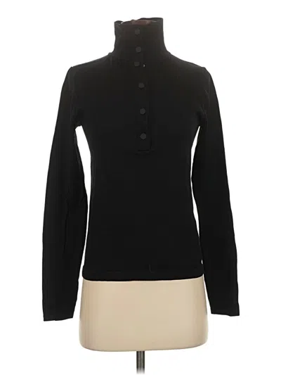 Pre-owned Athleta Long Sleeve Turtleneck In Black