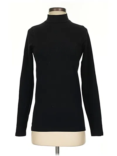 Pre-owned Athleta Long Sleeve Turtleneck In Black
