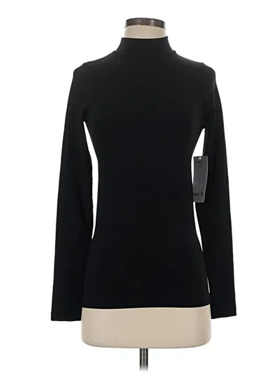 Pre-owned Athleta Long Sleeve Turtleneck In Black