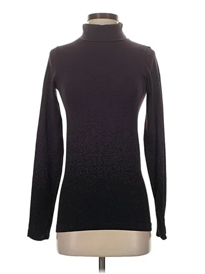 Pre-owned Athleta Long Sleeve Turtleneck In Black