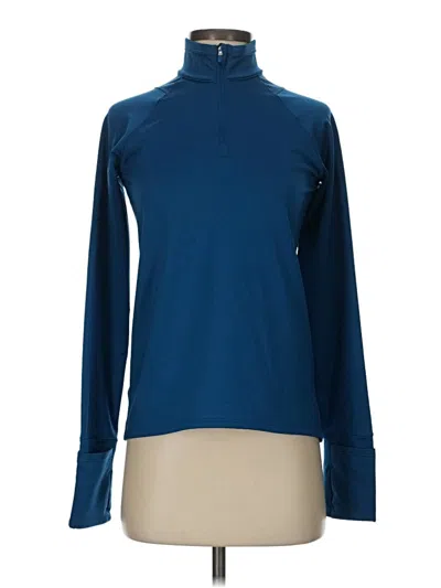 Pre-owned Athleta Long Sleeve Turtleneck In Blue