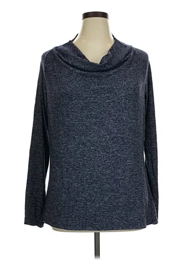 Pre-owned Athleta Long Sleeve Turtleneck In Blue
