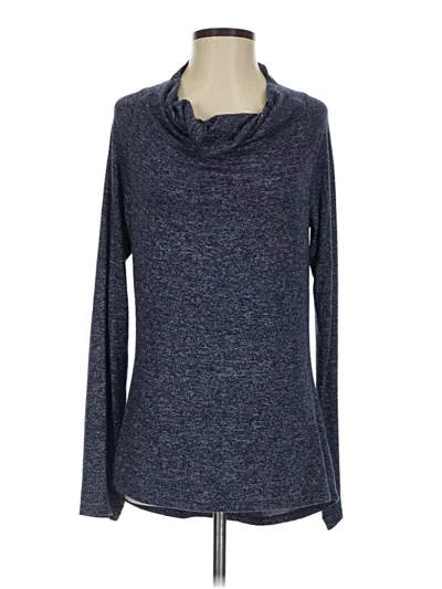 Pre-owned Athleta Long Sleeve Turtleneck In Blue