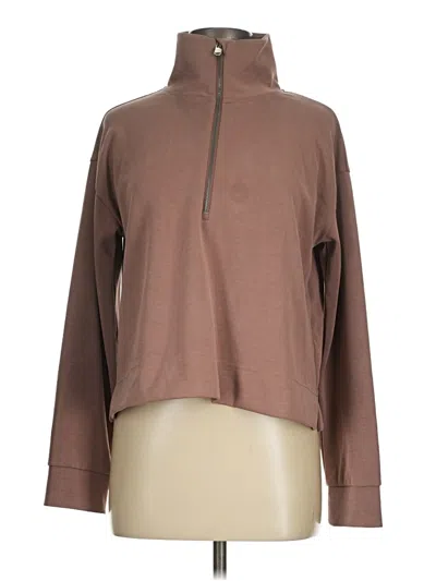 Pre-owned Athleta Long Sleeve Turtleneck In Brown