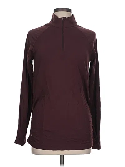 Pre-owned Athleta Long Sleeve Turtleneck In Burgundy