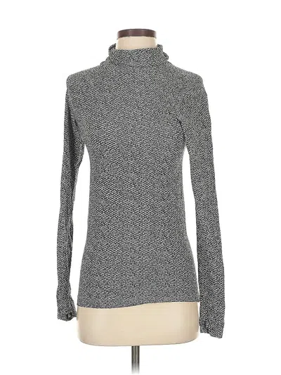 Pre-owned Athleta Long Sleeve Turtleneck In Gray