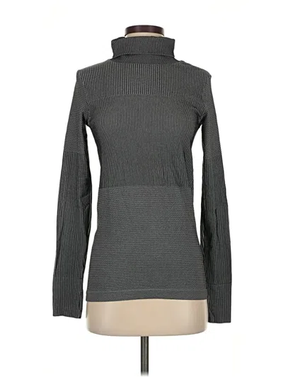 Pre-owned Athleta Long Sleeve Turtleneck In Gray