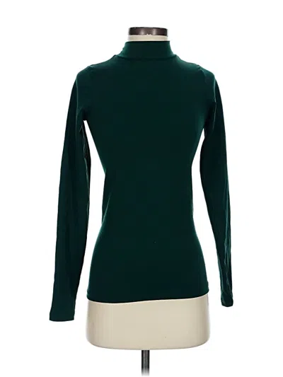 Pre-owned Athleta Long Sleeve Turtleneck In Green