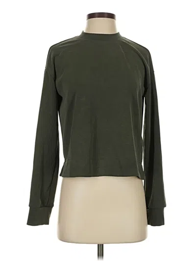 Pre-owned Athleta Long Sleeve Turtleneck In Green