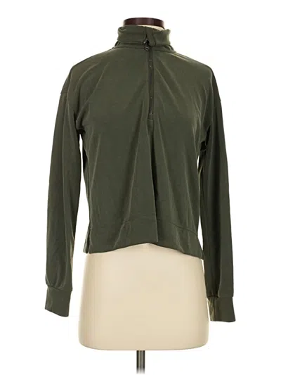 Pre-owned Athleta Long Sleeve Turtleneck In Green