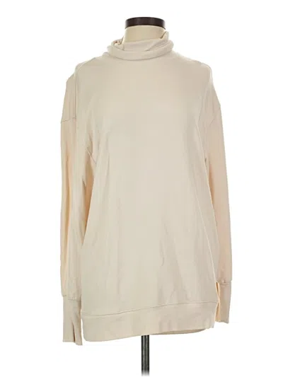 Pre-owned Athleta Long Sleeve Turtleneck In Ivory