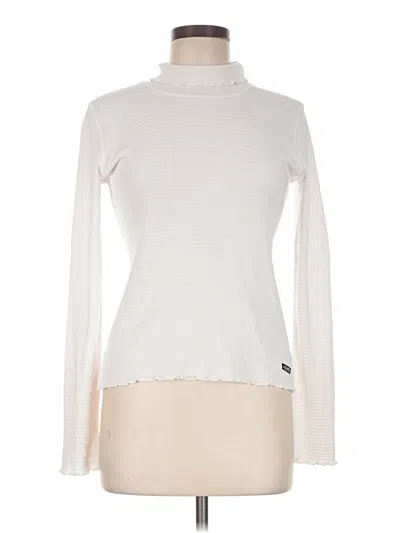 Pre-owned Athleta Long Sleeve Turtleneck In Ivory