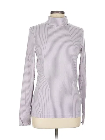 Pre-owned Athleta Long Sleeve Turtleneck In Purple