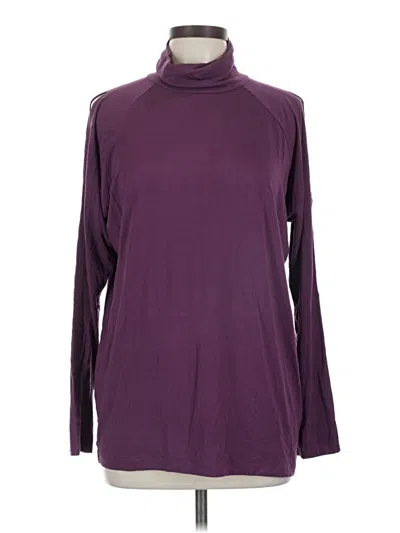 Pre-owned Athleta Long Sleeve Turtleneck In Purple