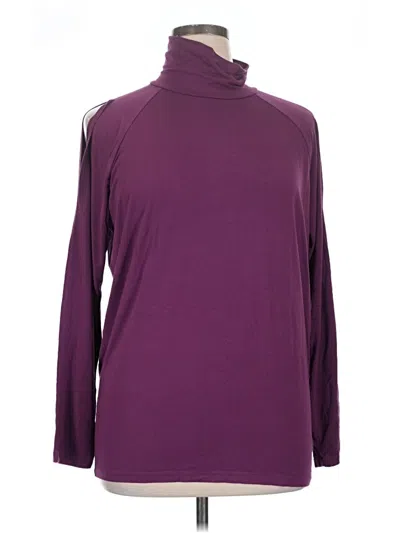 Pre-owned Athleta Long Sleeve Turtleneck In Purple