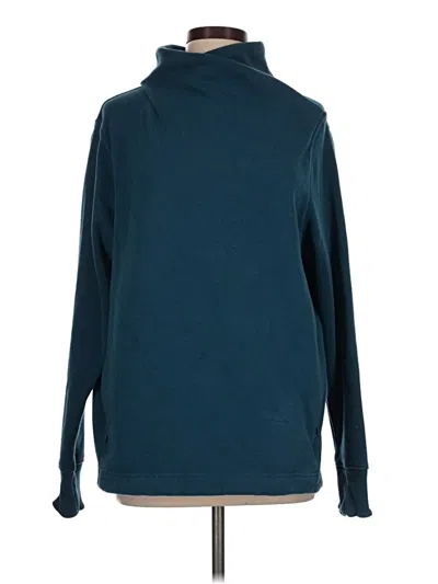 Pre-owned Athleta Long Sleeve Turtleneck In Teal