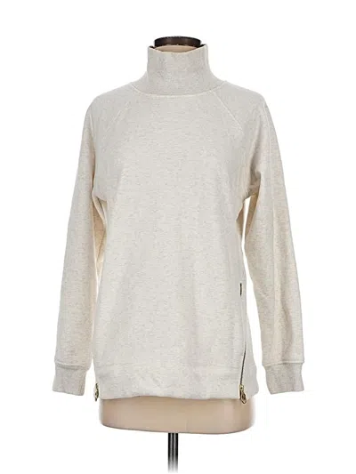 Pre-owned Athleta Long Sleeve Turtleneck In White