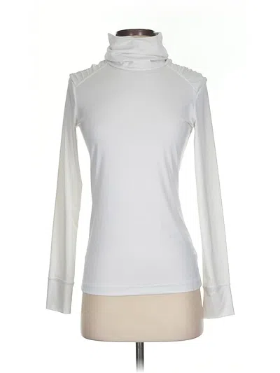 Pre-owned Athleta Long Sleeve Turtleneck In White