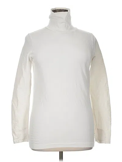 Pre-owned Athleta Long Sleeve Turtleneck In White
