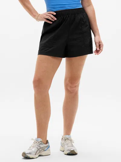 Athleta Lunar Sheen Utility High Rise Short In Black