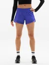 Athleta Mesh Racer Run Mid Rise 4 Short In Blue