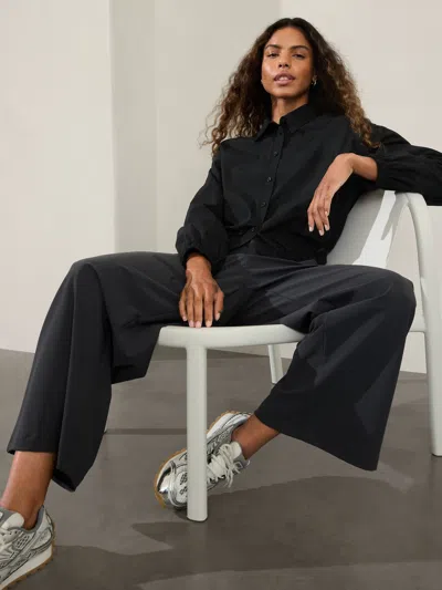 Athleta Midday Bubble Hem Shirt In Black
