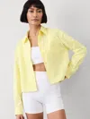 Athleta Midday Cropped Shirt In Citron