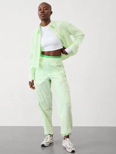 Athleta Midday Cropped Shirt In Mint Tint