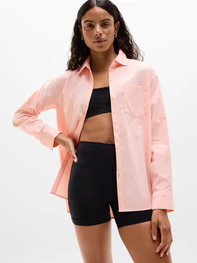 Athleta Midday Oversized Shirt In Pink