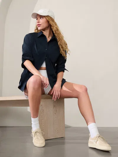 Athleta Midday Relaxed Shirt In Navy