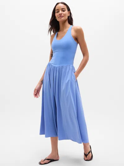 Athleta Moment Hybrid Dress In Blue