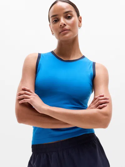 Athleta Momentum Flex Muscle Tank In Blue
