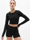 Athleta Momentum Seamless Crop Top 2.0 In Black