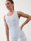 Athleta Momentum Seamless Tank In Gossamer/white