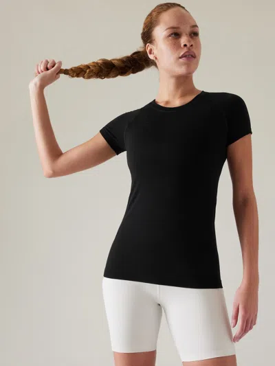 Athleta Momentum Seamless Tee In Black