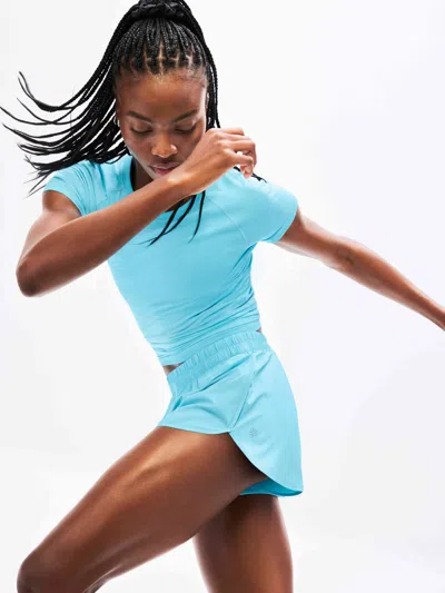 Athleta Momentum Seamless Tee In Blue