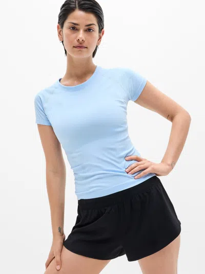Athleta Momentum Seamless Tee In Blue