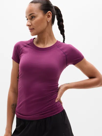 Athleta Momentum Seamless Tee In Purple