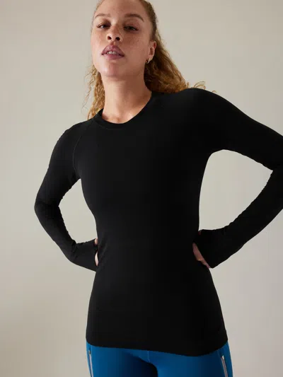 Athleta Momentum Seamless Top In Black