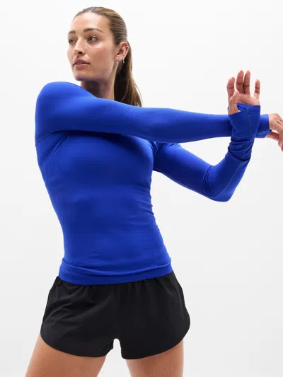 Athleta Momentum Seamless Top In Blue