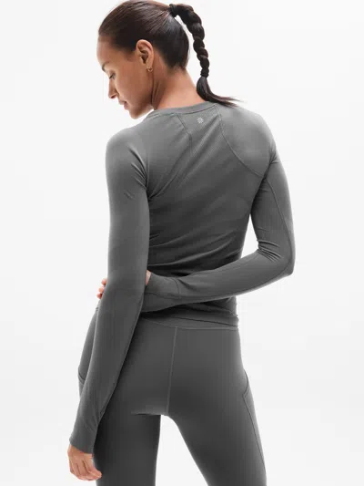Athleta Momentum Seamless Top In Gray