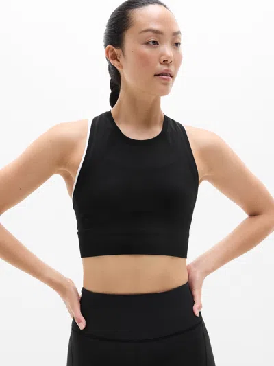 Athleta Momentum Seamless Ultra Crop Tank 2.0 In Black