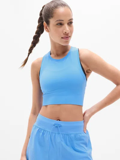 Athleta Momentum Seamless Ultra Crop Tank 2.0 In Blue
