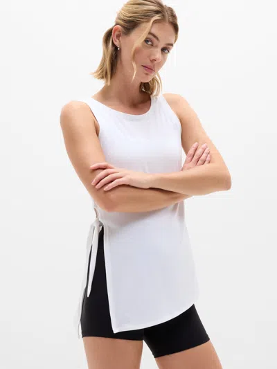 Athleta Move With Ease Asym Tie Tank In Bright White