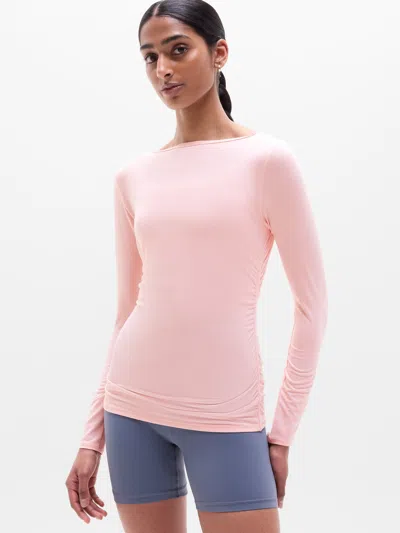 Athleta Move With Ease Boatneck Top In Sand
