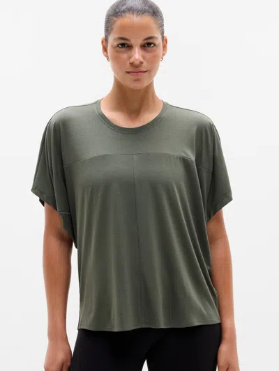 Athleta Move With Ease Draped Tee In Jungle