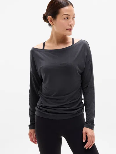 Athleta Move With Ease Off The Shoulder Top In Black