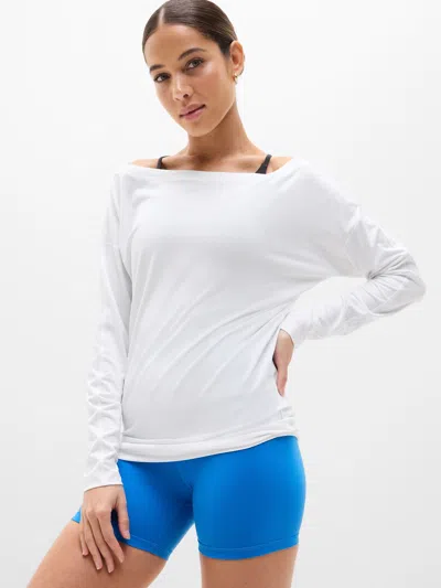 Athleta Move With Ease Off The Shoulder Top In White