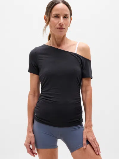 Athleta Move With Ease One Shoulder Tee In Black